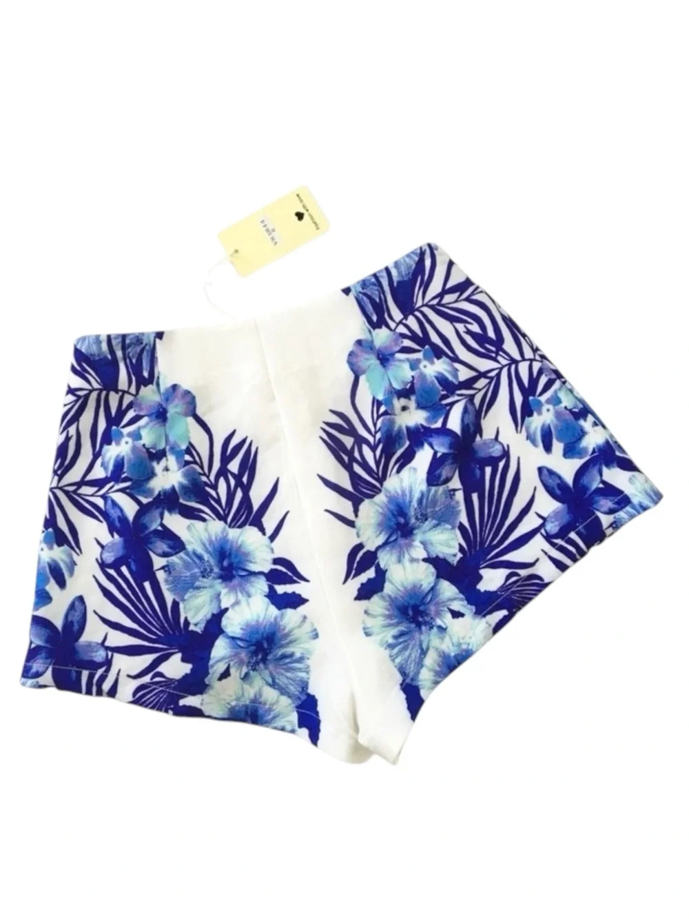new LF into 𑁍 Festival Hibiscus Print Chiffon Short 𑁍 Jewel Tone Blue Purp 𑁍 6